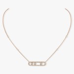 Messika - Classic Move Pave Necklace Pink Gold